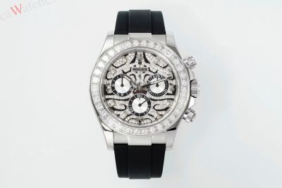 PPM Factory Rolex Daytona 40mm Cal.4130 Movement WG Case Rubber Band Watch